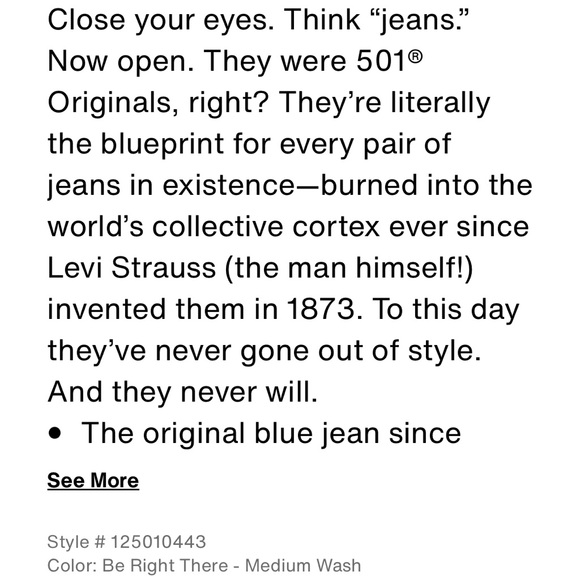Levis 501 Original Jeans - Picture 7 of 11